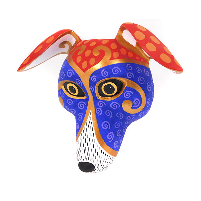 Oaxacan Woodcarving:  Blue Dog Mask