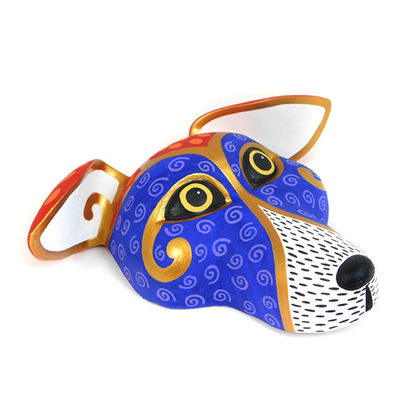 Oaxacan Woodcarving:  Blue Dog Mask