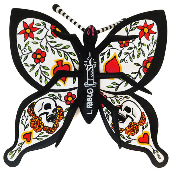 Oaxacan Woodcarving: Day of the Dead Butterfly Woodcarving Oaxaca