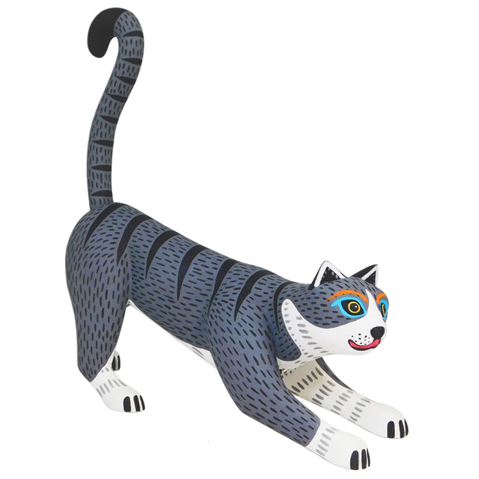 Oaxacan Woodcarving: American Curl Cat