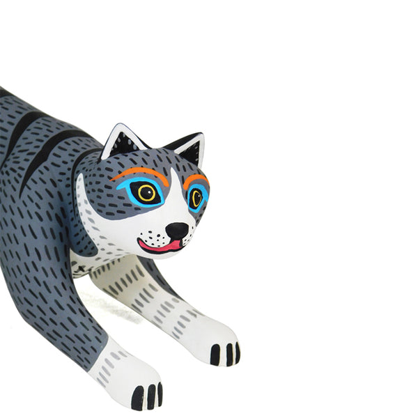 Oaxacan Woodcarving: American Curl Cat