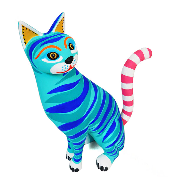 Luis Pablo: Blue Cat Woodcarving