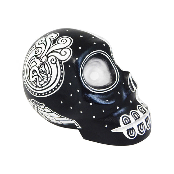 Oaxacan Woodcarving: Day and Night Skull