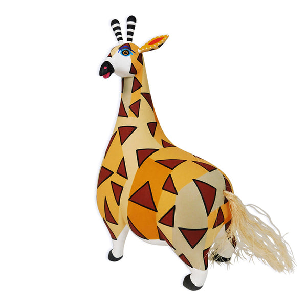 Oaxacan Woodcarving: Botero Inspired African Giraffe