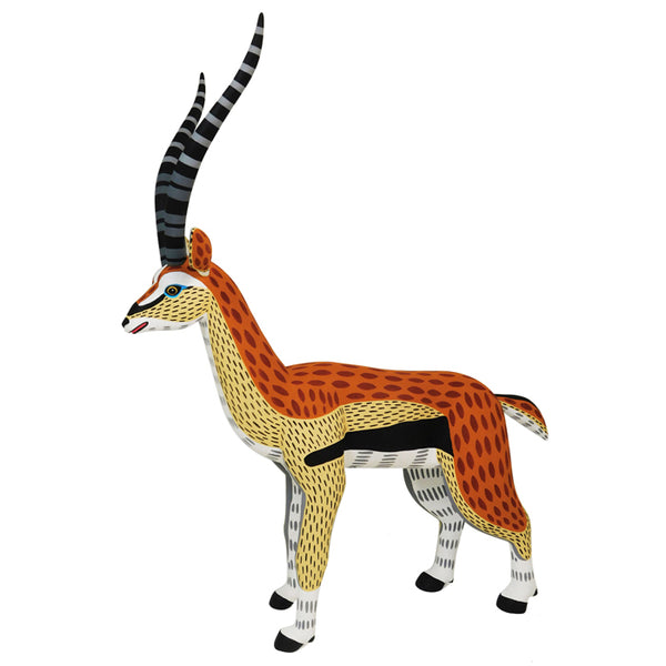 On Sale Luis Pablo: Elegant Gazelle Woodcarving