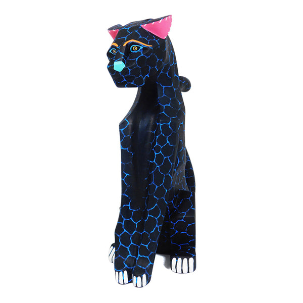 Oaxacan Woodcarving: Contemporary Angular Black Panther