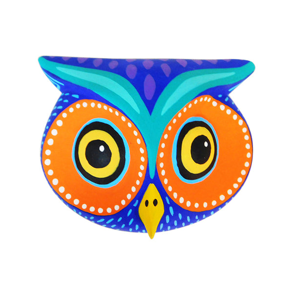 Luis Pablo: Little Wall Hanging Owl Mask Woodcarving
