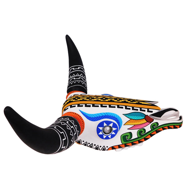 Oaxacan Woodcarving: Unique Bull Skull