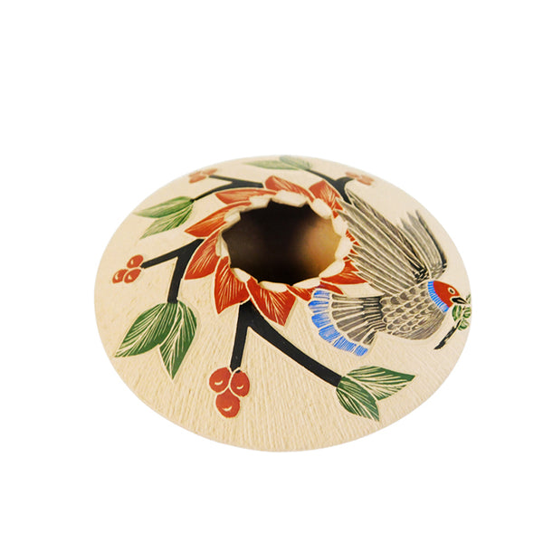 Lupita Quezada: Peace Dove and Flowers Seed Pot