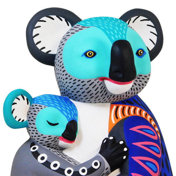 Oaxacan Woodcarving: Gorgeous One Piece Koala & Baby Oaxacan Woodcarving