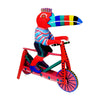 Martin Melchor: Rainbow Toucan Cyclist Woodcarving