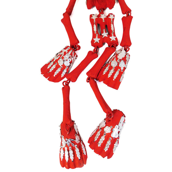 Milagros: Articulated Red Wood  Skeleton