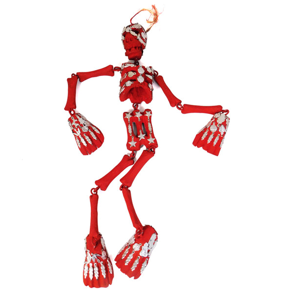 Milagros: Articulated Red Wood  Skeleton