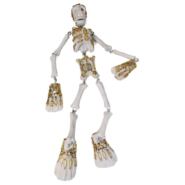 Milagros: Articulated White Wood  Skeleton