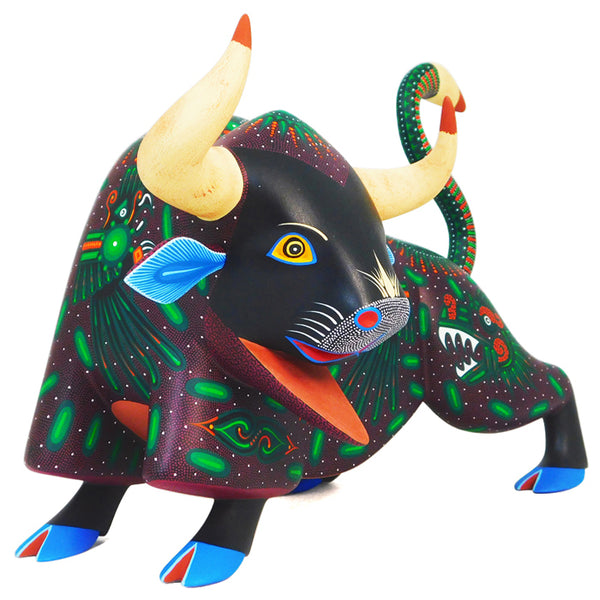 Nicolas Morales: Majestic Bull Woodcarving