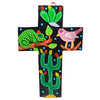 Ortega Family: Chameleon Cross Woodcarving