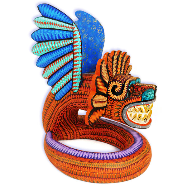 Oscar Carrillo: Mythical Quetzalcoatl Woodcarving