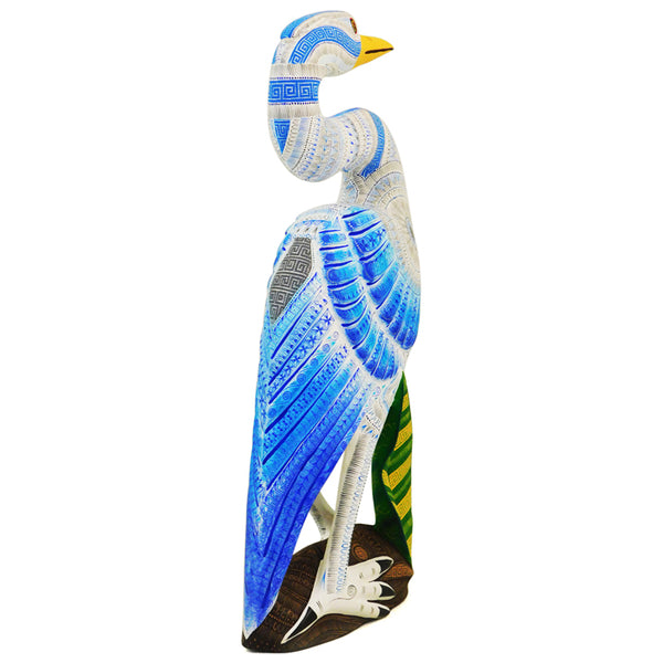 Rocio Fabian: Exquisite Blue Heron Woodcarving