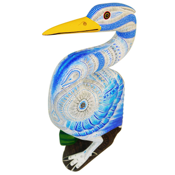 Rocio Fabian: Exquisite Blue Heron Woodcarving
