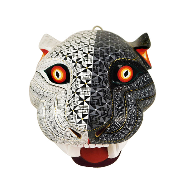 Rocio Fabian: Day & Night Jaguar Mask Woodcarving
