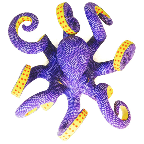 Saul Aragon: Lavender Octopus Woodcarving