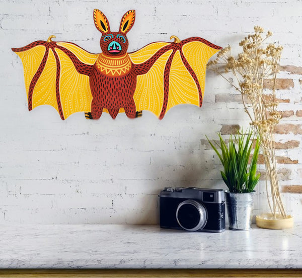 Oaxacan Woodcarving:  Wall Hanging Bat