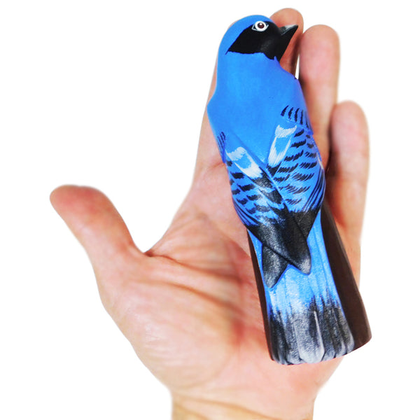 Victor Garcia:  Little Black-throated Blue Warbler Woodcarving