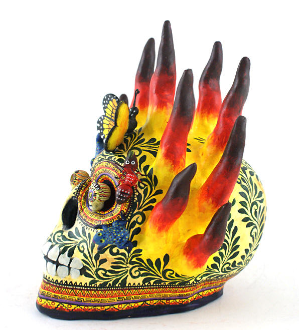 Alfonso Castillo: Ceramic Fire Skull