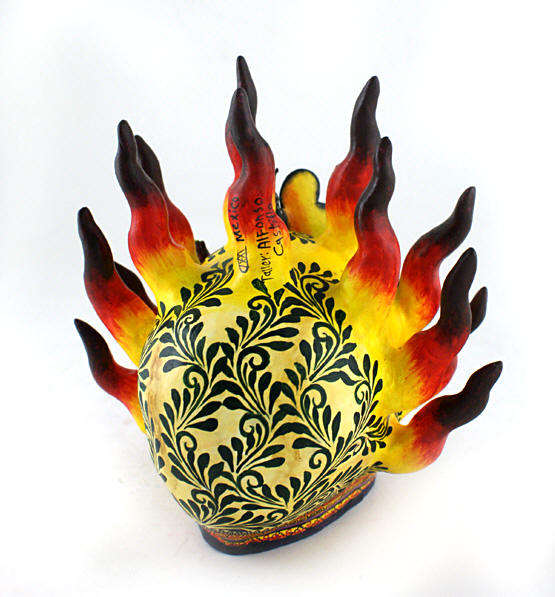 Alfonso Castillo: Ceramic Fire Skull